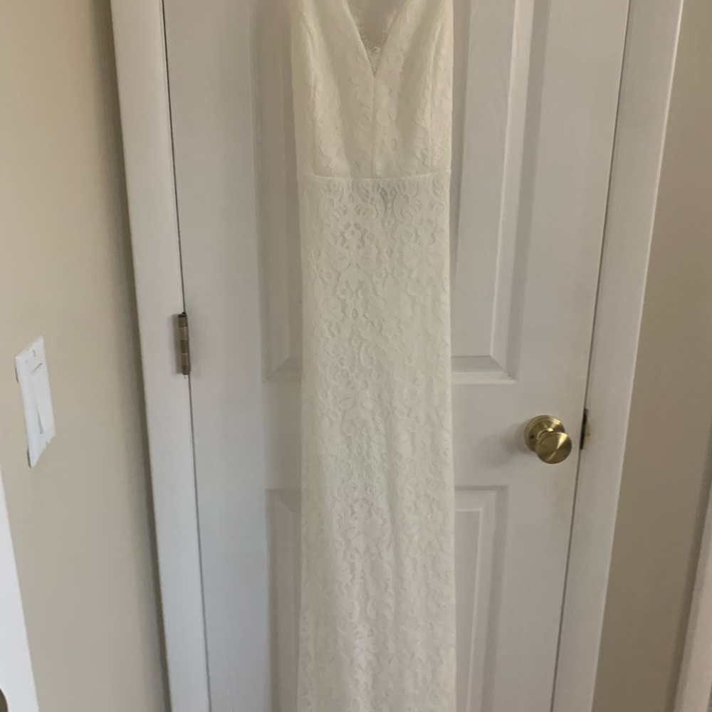 NWT Lulu’s off white wedding/ formal dress - Picture 4 of 10